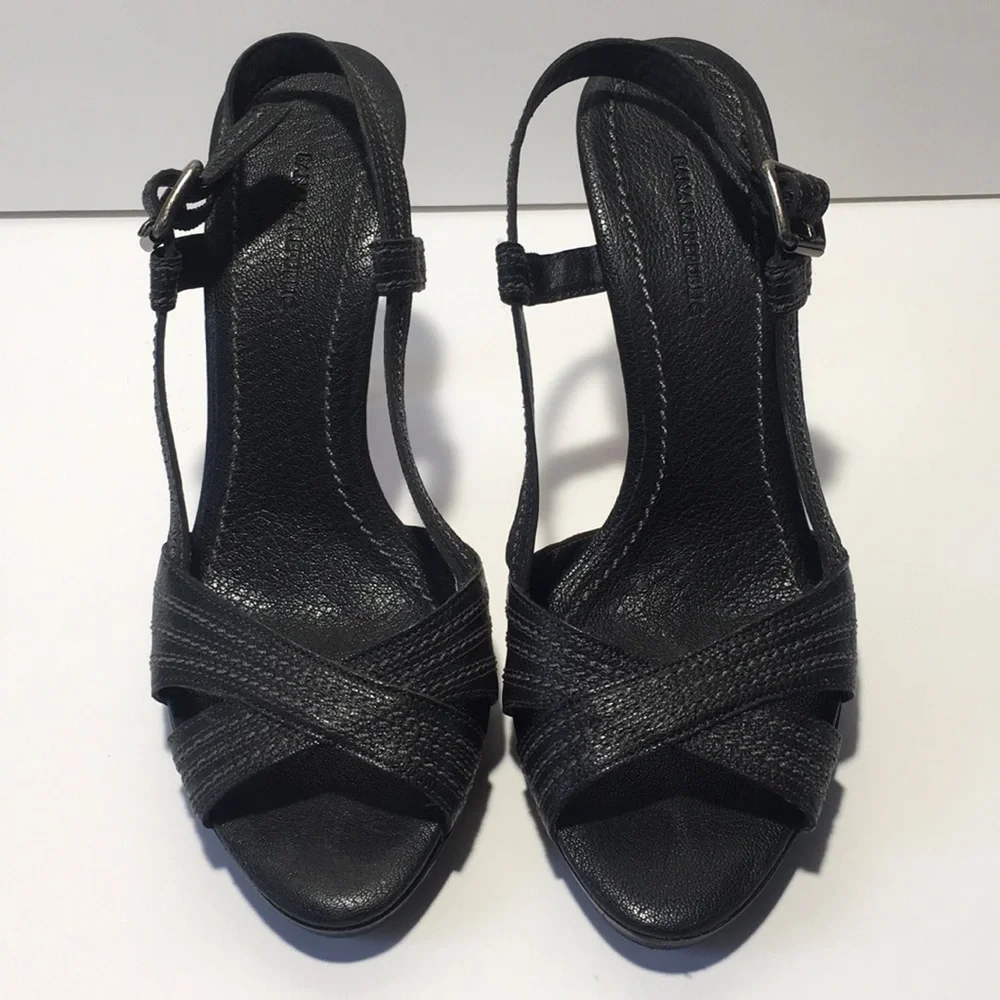 Banana Republic black platform Slingbacks